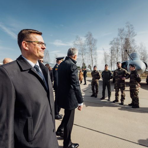 NATO oro policijos misiją Baltijos šalyse vykdančių pajėgų apsikeitimo ceremonija  © S. Lisausko / BNS nuotr.