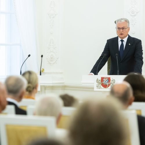 Valstybės apdovanojimų įteikimo ceremonija  © Ž. Gedvilos / BNS nuotr.