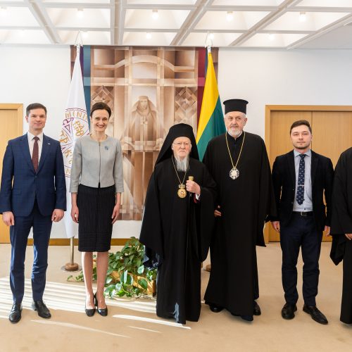 Seimo pirmininkė susitiko su Konstantinopolio patriarchu Baltramiejumi I  © Ž. Gedvilos / BNS nuotr.