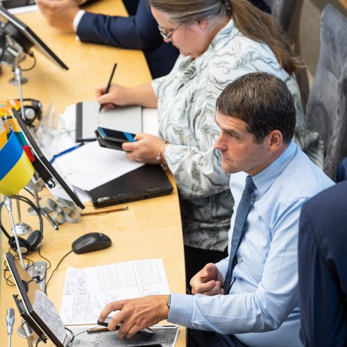 Siūlymas pradėti apkaltos procesą R. Žemaitaičiui  © P. Peleckio / BNS nuotr.