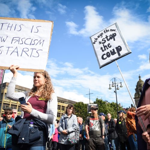 Protestas Jungtinėje Karalystėje  © Scanpix nuotr.