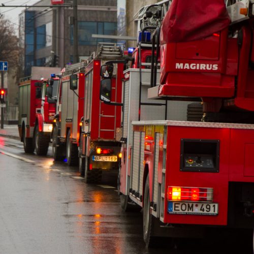 Žaliakalnio verslo centre kilo gaisras  © Laimio Steponavičiaus nuotr.