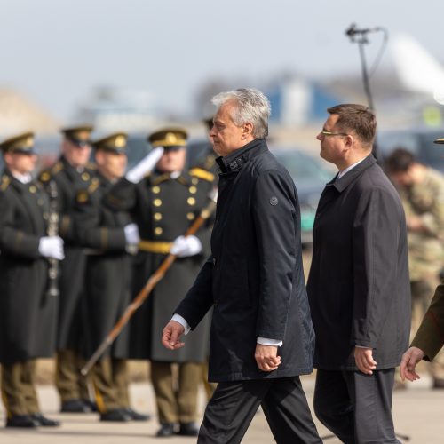 Simbolinio Baltijos oro erdvės rakto perdavimo ceremonija  © S. Lisausko / BNS nuotr.