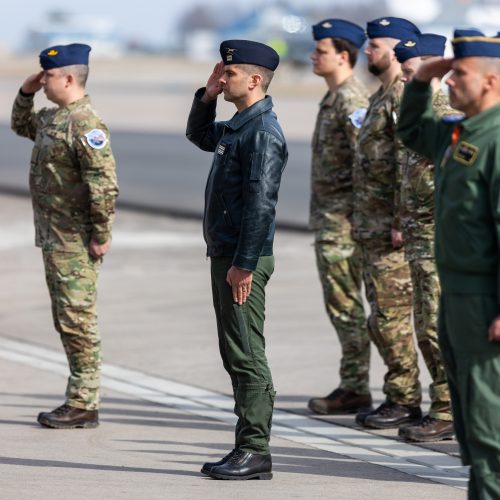 Simbolinio Baltijos oro erdvės rakto perdavimo ceremonija  © S. Lisausko / BNS nuotr.