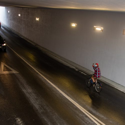 Lentvaryje atidarytas naujas tunelis po geležinkeliu  © L. Balandžio / „BNS Foto“ nuotr.