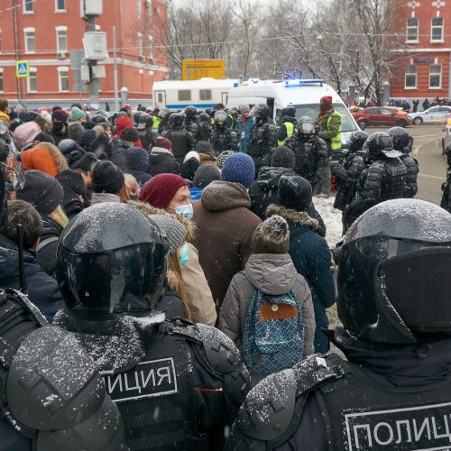 Masinės demonstracijos Rusijoje  © Scanpix nuotr.