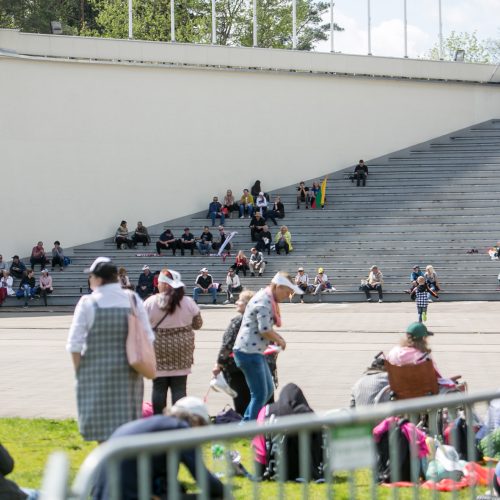 Vingio parke renkasi „Didžiojo šeimos gynimo maršo“ dalyviai  © Vilmanto Raupelio nuotr.