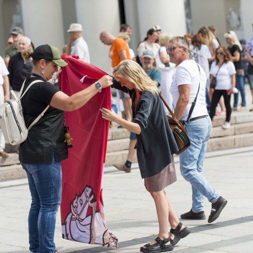 Protestas prieš privalomą testavimą ir skiepus  © Butauto Barausko nuotr.