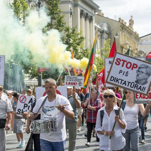 Protestas prieš privalomą testavimą ir skiepus  © Butauto Barausko nuotr.