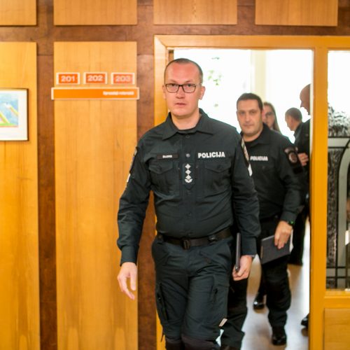 Spaudos konferencija dėl korupcijos skandalo Kauno policijoje  © Vilmanto Raupelio nuotr.