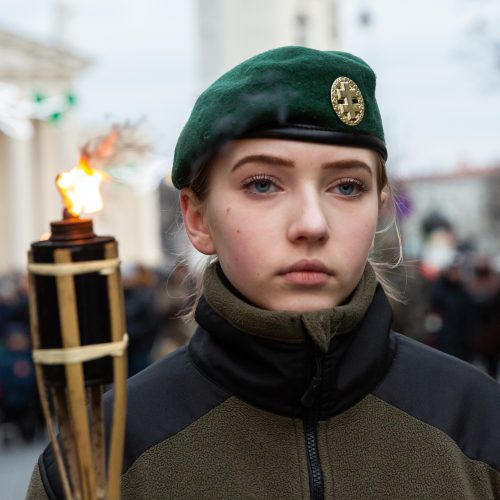 Gedimino prospekte suliepsnojo 30 Laisvės laužų  © G. Skaraitienės / Fotobanko nuotr.