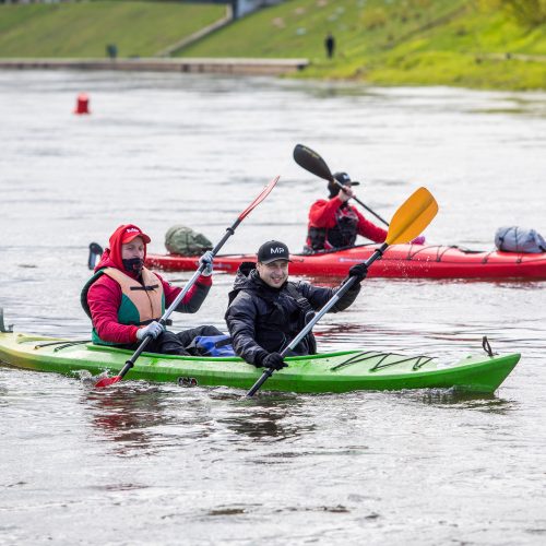  Iš Viliaus išvyko dvylika savanorių, kurie baidarėmis plausk iki Nidos  © I. Gelūno / Fotobanko nuotr.