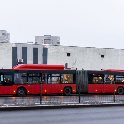 Vilniuje – viešojo transporto vairuotojų streikas  © Ž. Gedvilos, I. Gelūno / BNS nuotr.