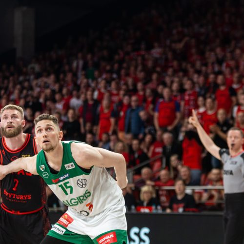 Antroji LKL finalo dvikova: Vilnius „Rytas“ – Kauno „Žalgiris“ <span style=color:red;>(94:71)</span>  © Ž. Gedvilos/BNS nuotr.