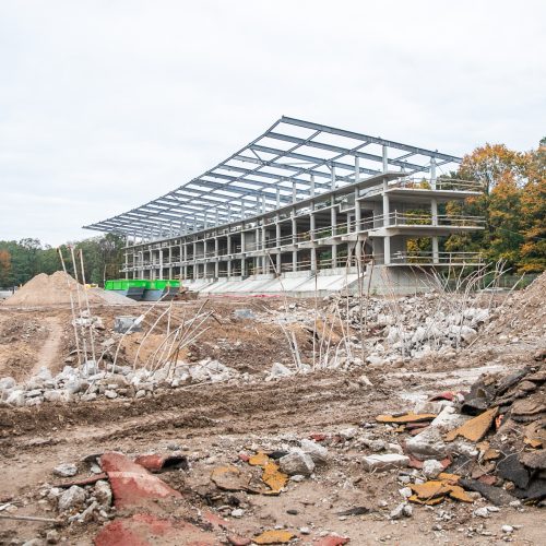 S.Dariaus ir S.Girėno stadione dirba sunkioji technika  © Justinos Lasauskaitės nuotr.