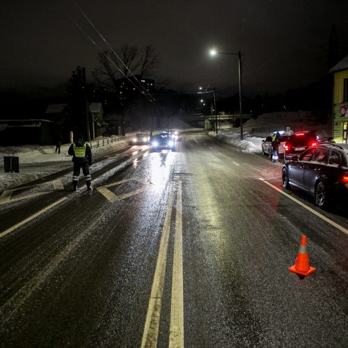 Kauno kelių policijos reidas, ieškant neblaivių vairuotojų  © Vilmanto Raupelio nuotr.