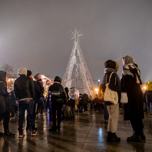 Kalėdų eglės įžiebimas Vilniuje 2021  © L. Balandžio/„BNS Foto“, S. Žiūros nuotr.