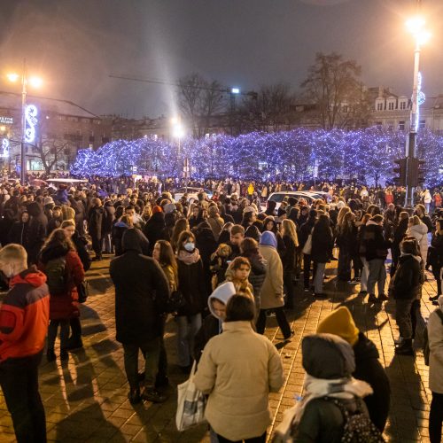 Kalėdų eglės įžiebimas Vilniuje 2021  © L. Balandžio/„BNS Foto“, S. Žiūros nuotr.