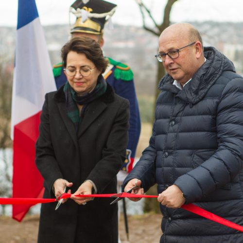 Atidengta Napoleono žygį per Nemuną žyminti lenta  © Laimio Steponavičiaus, Kauno miesto savivaldybės nuotr.