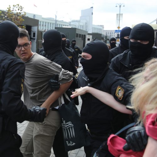 Per A. Lukašenkos gimtadienį – tūkstantinės minios protestas  © Scanpix nuotr.