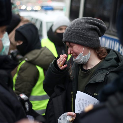 Maskvoje areštuojami protestuojantys A. Navalno šalininkai  © Scanpix nuotr.