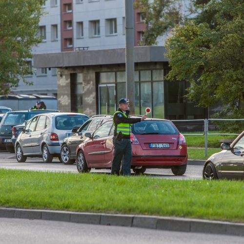 Policijos reidas Taikos prospekte  © Laimio Steponavičiaus nuotr.