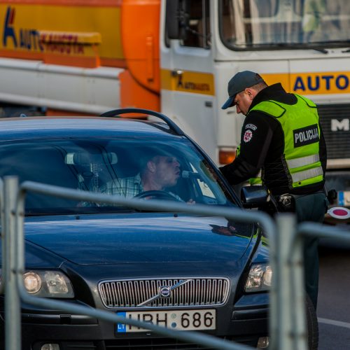 Policijos reidas Taikos prospekte  © Laimio Steponavičiaus nuotr.