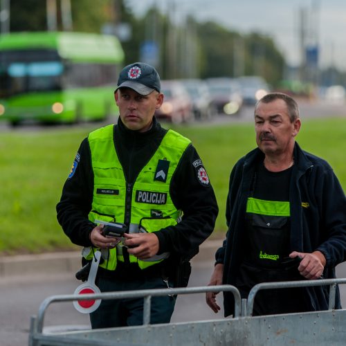 Policijos reidas Taikos prospekte  © Laimio Steponavičiaus nuotr.