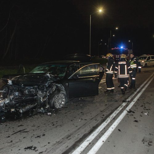 BMW ir „Audi“ avarija Kaune  © Laimio Steponavičiaus nuotr.