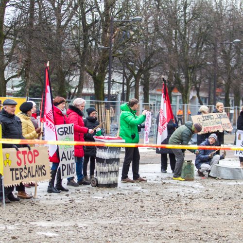 Šančių protestas dėl automobilių plovyklos  © Laimio Steponavičiaus nuotr.