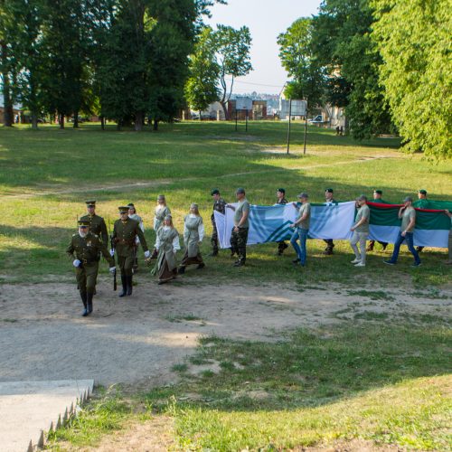 Iškelta Lietuvos šaulių sąjungos vėliava  © Laimio Steponavičiaus nuotr.