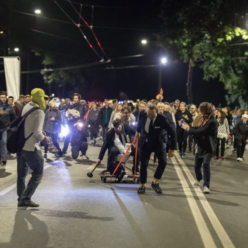 Naktinis kopimas į Parodos kalną   © Laimio Steponavičiaus nuotr.