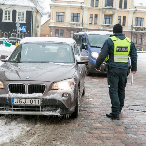 Policijos reidas „Švarus vairuotojas“  © Vilmanto Raupelio nuotr.