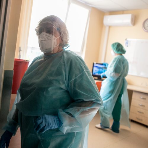 LSMU Kauno ligoninėje daugėja COVID-19 pacientų  © Vilmanto Raupelio nuotr.