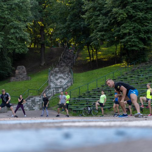 Vieša bokso treniruotė su V.Stapulioniu  © Justinos Lasauskaitės nuotr.