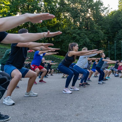 Vieša bokso treniruotė su V.Stapulioniu  © Justinos Lasauskaitės nuotr.