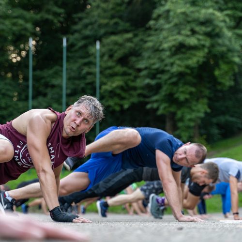 Vieša bokso treniruotė su V.Stapulioniu  © Justinos Lasauskaitės nuotr.