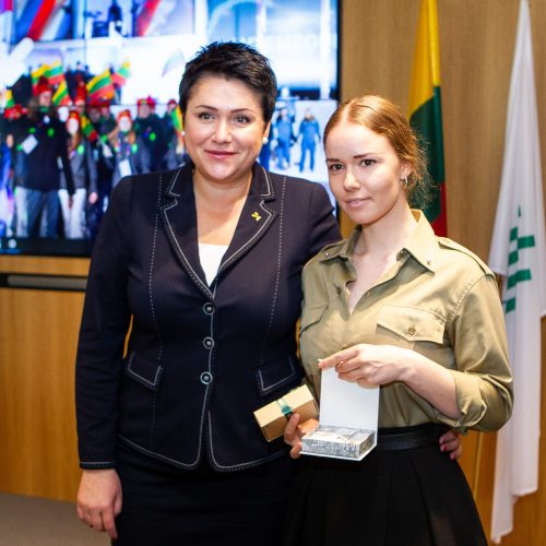 Europos jaunimo olimpinio žiemos festivalio sportininkų pagerbimas  © P. Peleckio / Fotobanko nuotr.