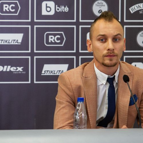 Lietuvos futbolo federacijos spaudos konferencija  © P. Peleckio / Fotobanko nuotr.