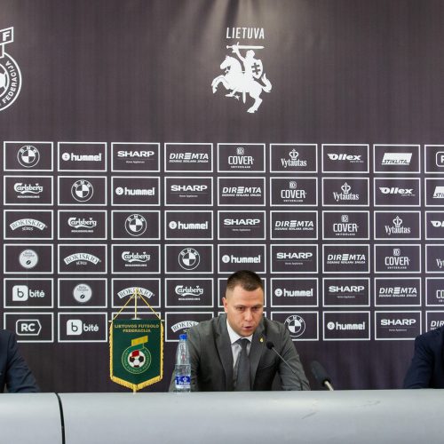 Lietuvos futbolo federacijos spaudos konferencija  © P. Peleckio / Fotobanko nuotr.