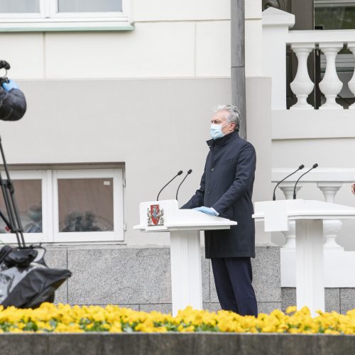 G. Nausėdos spaudos konferencija  © P. Peleckio / Fotobanko nuotr.