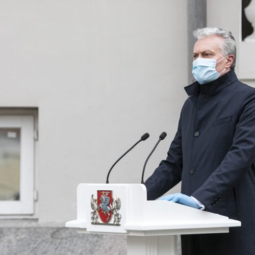 G. Nausėdos spaudos konferencija  © P. Peleckio / Fotobanko nuotr.