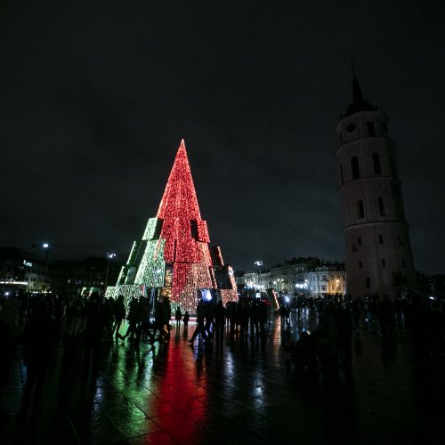 2020 m. Vilniaus Kalėdų eglės įžiebimas  © P. Peleckio / Fotobanko, S. Žiūros nuotr.