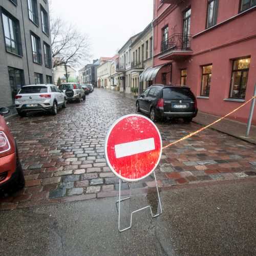 Kauno centre dėl eglės įžiebimo ribojamas eismas  © Vilmanto Raupelio nuotr.