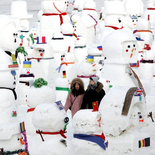 Tradicinis ledo ir sniego skulptūrų festivalis Kinijoje  © Scanpix nuotr.