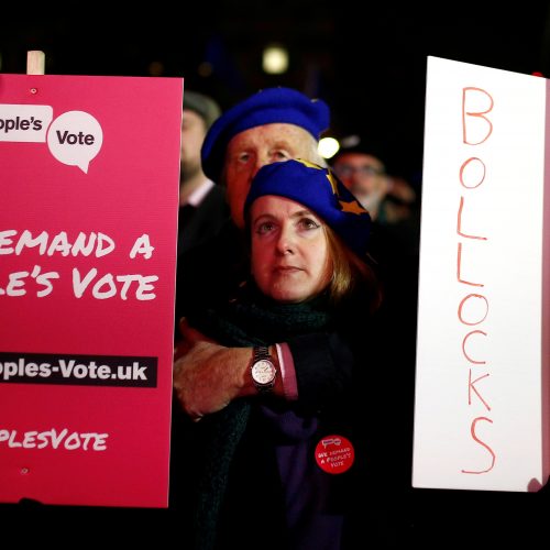 Britų parlamentas atmetė „Brexit“ sutartį  © Scanpix nuotr.