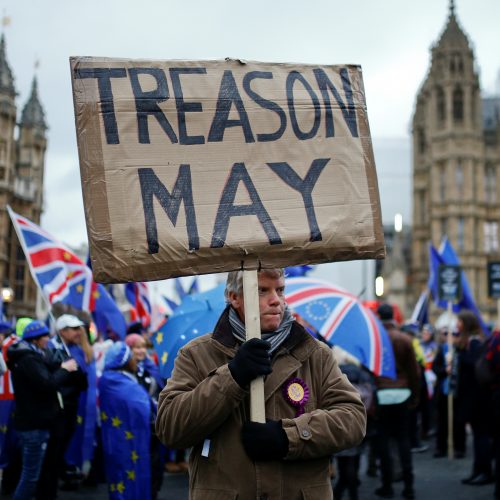 Britų parlamentas atmetė „Brexit“ sutartį  © Scanpix nuotr.