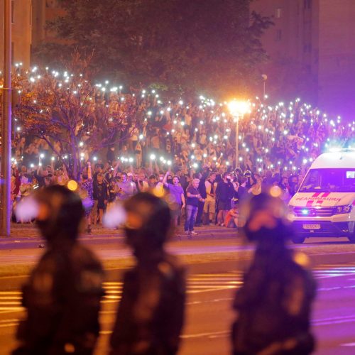 Protestai po rinkimų Baltarusijoje  © Scanpix nuotr.