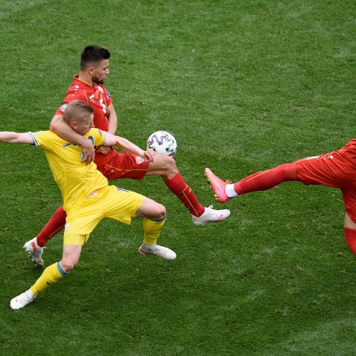 Europos futbolo čempionatas: Ukraina–Šiaurės Makedonija 2:1  © Scanpix nuotr.