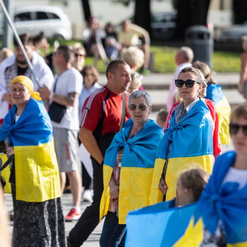 16-asis Pirmadienio mitingas už Ukrainą  © P. Peleckio / BNS nuotr.